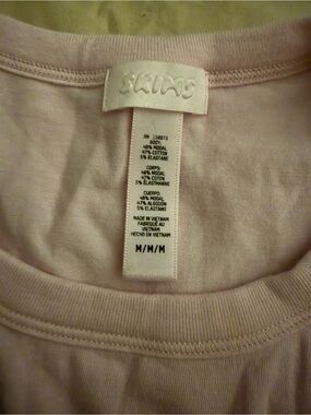 Skims Cropped Light Pink Modal Blend Tee - M